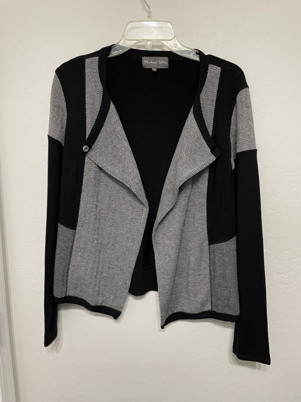 Michael Stars Moto Knit Cardigan Sweater Jacket - Size Large